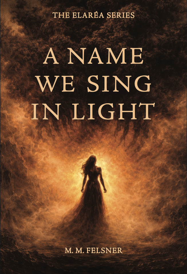 Cover picture A Name We Sing in Light, romantasy novel